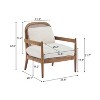 Christopher Knight Home Zuka Mid-Century Modern Rattan Wooden Chair with Cushions (Set of 2) - 3 of 4