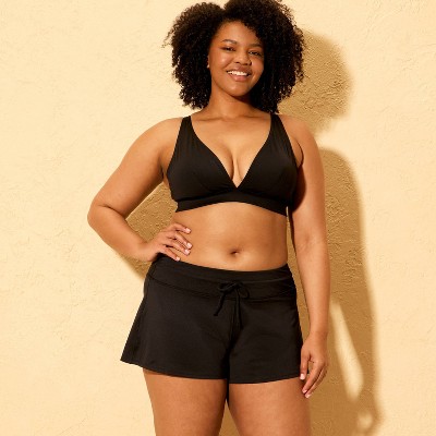 Женские шорты Shade & Shore Women's High Waist Full Coverage Swim Shorts - Shade & Shore™ Black L — фото 4