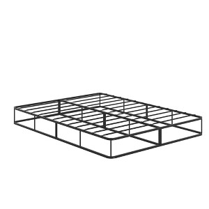 Queen Albany Metal Platform Bed Frame Black - Inspire Q: No Headboard, Sturdy Support - 1 of 4