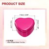 Unique Bargains Heart-Shaped Tinplate Candy Candle Cookie Storage Boxes 12 Pcs 2.95" x 2.76" x 1.38" - 2 of 4