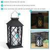 Sunnydaze Outdoor Concord Hanging Tabletop Solar LED Rustic Farmhouse Decorative Candle Lantern - 11" - 2 of 4