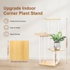 Unique Bargains Wood Metal Corner Display Multiple Flower Pot Plant Stand - 3 of 4