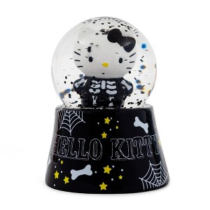 Silver Buffalo Sanrio Hello Kitty Black Skeleton Mini Light-Up Snow Globe | 3 Inches Tall - 1 of 4