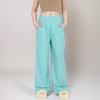 Anna-Kaci Lounge Women's Vertical Red Stripe Wide Leg Pants with High Rise Waistband and Full-Length Flowing Silhouette - 4 of 4