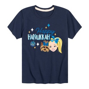 JoJo Siwa Happy Hanukkah Short Sleeve Graphic T-Shirt - Navy - 3T - 1 of 3