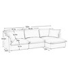 NicBex Couches for Living Room Single Deep Seat Sofa Couch Fabric Slip-covered Armchair with 1 Big Back Cushion and 2 Big Toss Pillows - 4 of 4
