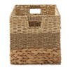 Casafield Mixed Weave Storage Baskets, Natural - Set of 2 Collapsible Cubes, Woven Bin Organizers for Bathroom, Bedroom, Laundry - 4 of 4