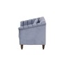 DOMETOUR Gray Microfiber Living Room Sofa Chair - Comfortable Upholstered Armchair with Modern Design - 4 of 4