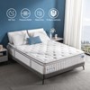 NicBex 12 Inch Gel Memory Foam Hybrid Mattress with Pocket Spring,Mattress in Box,Medium Firm Mattress,White+Gray - 2 of 4