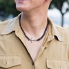 EVERLY JEWELRY |7-7.5mm Black Cultured Freshwater Pearl Men's Necklace with Sterling Silver Anchor Charm and Lobster Clasp - 19+2 in. - 3 of 4