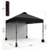 10x10 Pop Up Canopy Tent, Instant Portable Shelter with Wheeled Bag and Silver Coated Top, Adjustable Heights Gazebo with Sidewall, Outdoor Sun Shade - 2 of 4