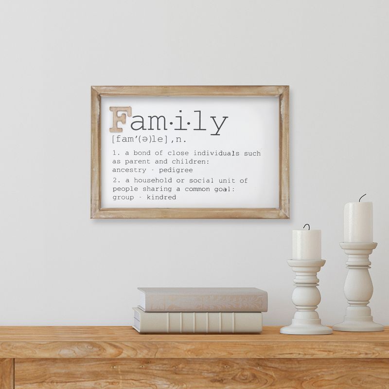 Northlight 12.5" Wooden Framed Definition of "Family" Plaque Wall Decor, 2 of 7