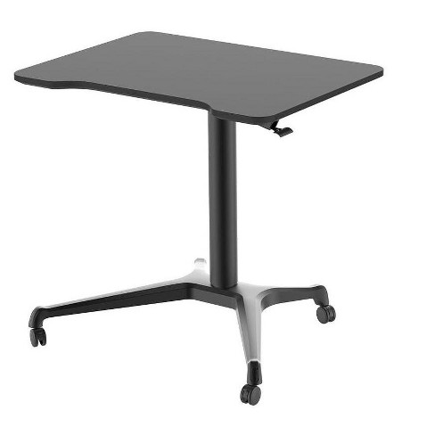 Monoprice Gas Lift Sit Stand Rolling Laptop Desk Riser Black