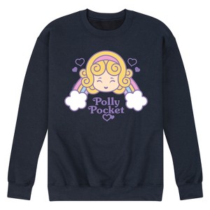 Men's - Polly Pocket - Polly Pocket Rainbow Hearts Graphic Fleece Sweatshirt - 1 of 4