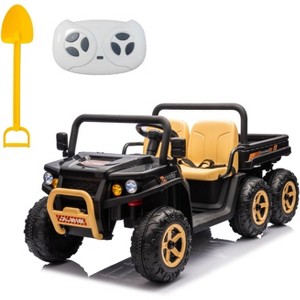 24V Ride-On Toy Truck for Kids - 4x35W Motors, 24V7AH Battery, 6 Anti-Slip Tires, Dump Truck, Parent Remote, Music Player - 1 of 4
