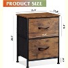 GALAXHERO Nightstand Set of 2, 2 Drawer Dresser for Bedroom, Bedside Furniture, Night Stand, End Table with Fabric Bins for Bedroom, Closet - 2 of 4
