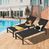 Tangkula 2PCS Patio Chaise Lounge Adjustable Lounge Chair W/ 6-Position Backrest Black - image 2 of 4