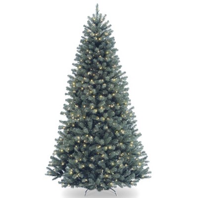 National Tree Company 7' Pre-Lit North Valley Spruce Blue Artificial Christmas Tree with Clear Lights