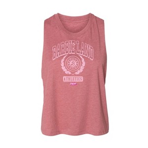 Women's Barbie Barbie Land Athletics Graphic Racerback Tank - Heather Mauve - Small - 1 of 2