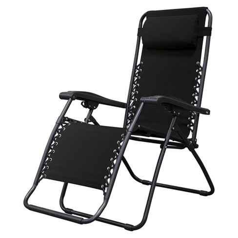 Black recliner best sale garden chair