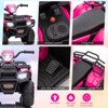 Kids Ride On ATV, 12V Electric Car for Kids, 4-Wheeler Quad Car Toy with Dual Speed Adjustment, Led Light, Music - 2 of 4
