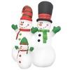 vidaXL 8ft Inflatable Snowman Family with Built-in LED Lights, Weather-Resistant Christmas Decoration for Outdoor Use, Quick Setup & Storage - 4 of 4