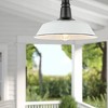 14" 1-Light Camila Classic Industrial Indoor/Outdoor Iron LED Semi Flush Mount - JONATHAN Y - image 4 of 4