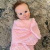 Everyday Kids Newborn Swaddle Blanket – Plush Faux Fur Swaddle Sack with Soft Fleece Lining – 0–3 Month Pink Baby Swaddle - 4 of 4