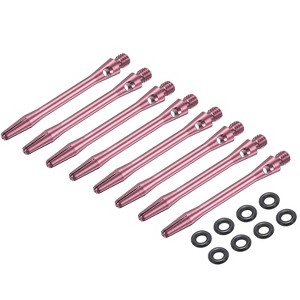 Unique Bargains 2BA Thread Aluminum Dart Shafts with Rubber Rings for Steel Tip 8 Pcs - 1 of 4