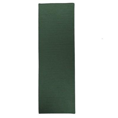Colonial Mills Reversible Flat-Braid (Rect) Runner - Hunter Green 2'4"x13'