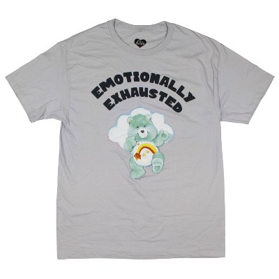 Care Bears Mens' Wish Bear Emotionally Exhausted Graphic Print T-Shirt