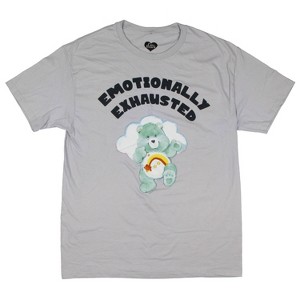 Care Bears Mens' Wish Bear Emotionally Exhausted Graphic Print T-Shirt - 1 of 3