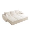 Modern 3-Seater Sofa with Plush Corduroy and Neck Support for Living Room -3irtyhousy - 4 of 4