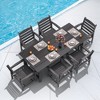 Yardgrace 7/5pcs HDPE Patio Outdoor Furniture Set Outdoor Dining Set for Garden Backyard Lawn and Poolside black - 2 of 4