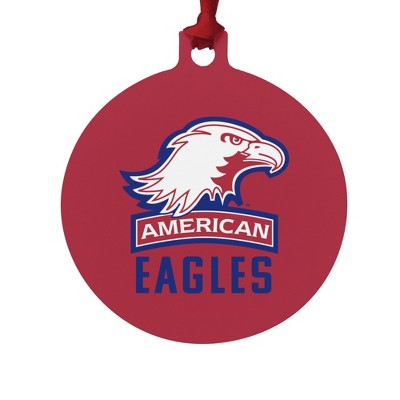 American University Eagles Logo Aluminum Holiday Christmas Tree Ornament