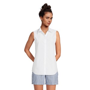 Lands' End Lands' End Women's Sleeveless No Iron Shirt - 1 of 4
