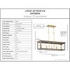 Urban Ambiance Luxury Modern Farmhouse Chandelier 11''H x 40''W,  Distressed Brass Finish,  Ballina Collection, UHP3954 - 3 of 4