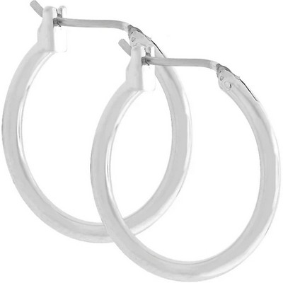 ShineHigh Small Hoop Earrings for Women – Lightweight Classic Leverback Hoops in Goldtone or Silvertone Finish, Contemporary Everyday Style
