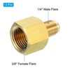 Unique Bargains Fit Air Gas Line Refrigeration Brass SAE 45 Degree Flare Plumbing Connectors - 3 of 4