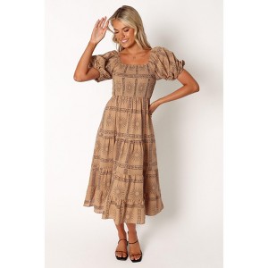 Petal and Pup Womens Soliel Puff Sleeve Midi Dress - 1 of 4