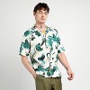 Campus Sutra Men Men's Emerald Green Oversized Swirl Strokes Shirt - 3 of 4