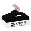 VECELO 25/30/50/60/100 pk Velvet Clothes Hangers Non Slip & Space-Saving Clothes Hangers with Finger Clips & Tie Rack 9 Color - 2 of 4