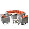 XIZZI 10 Pieces Wicker Furniture Set, Sectional Sofa Set with Wide Armrest and Deep Seat, Rattan Modular Conversation Set for Backyard Garden - 2 of 4