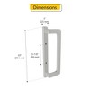 Brixwell 13-530W-E Patio Door Exterior Handle White Finish - 2 of 4