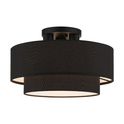 Livex Lighting Bainbridge 3 - Light Semi-Flush Mount in  Black - image 1 of 4