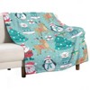 DSANE Christmas Pattern With Penguin Christmas Throw Blanket Soft Fleece Christmas Blanket Cozy Flannel Throw for Couch Bed - 3 of 4