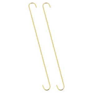 Unique Bargains Carbon Steel Indoor Outdoor Kitchen S Hooks 2 Pcs - 1 of 4