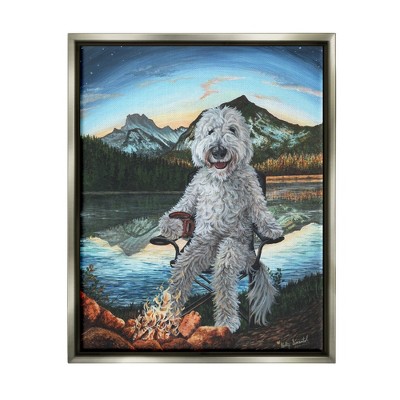 Stupell Industries Dog by Campfire LandscapeFloater Canvas Wall Art