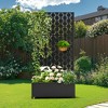 TOAOTBNBO Metal Raised Garden Bed with Squares Pattern, Outdoor Planter Box with Wheels, Modern Privacy Screen for Climbing Plants - 2 of 4