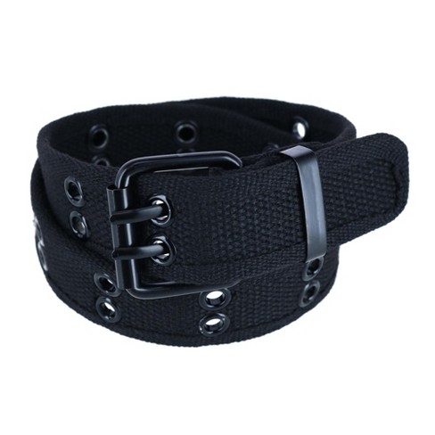 Ctm Kids 2 Hole Roller Buckle Canvas Belt Xlarge Black Target